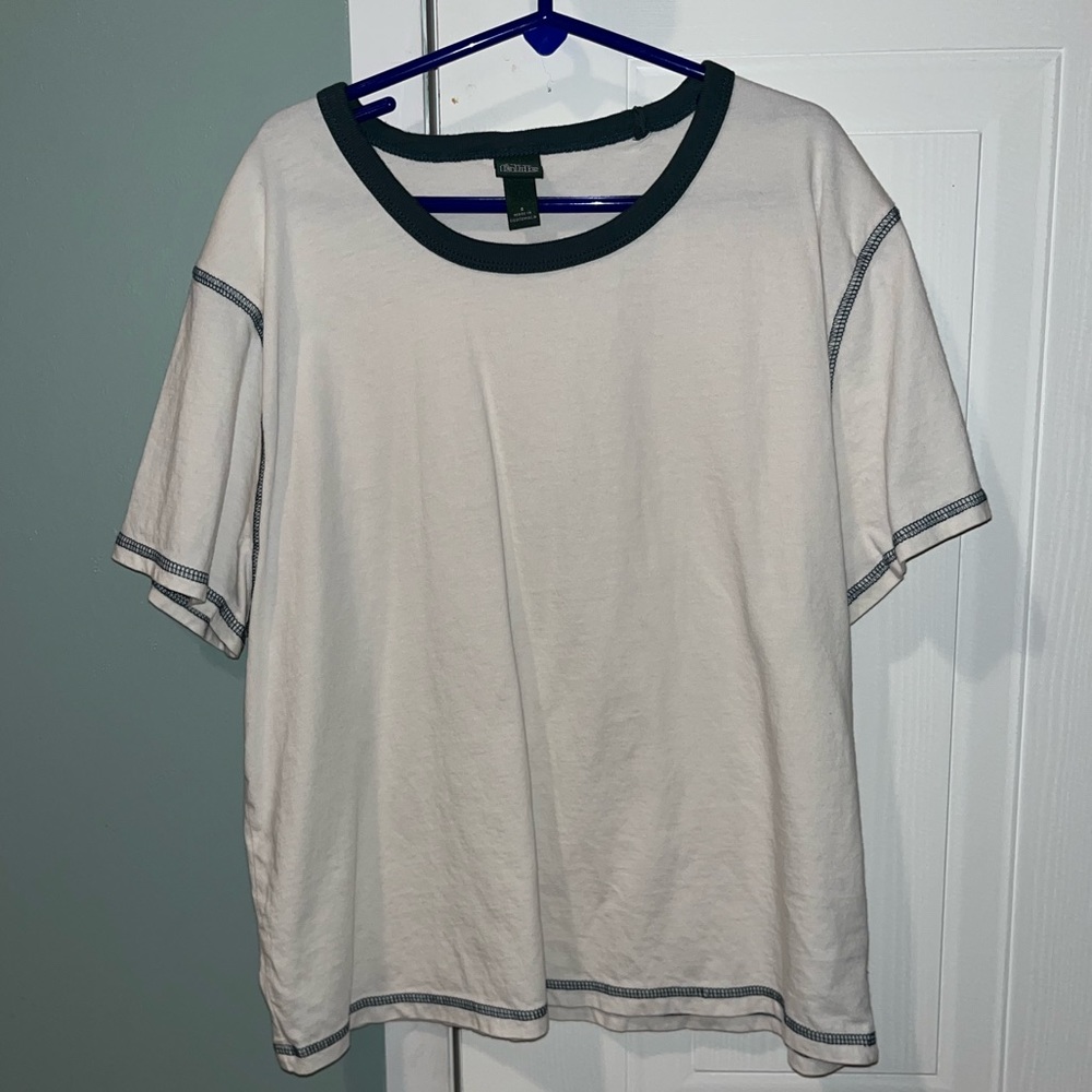 White and blue shirt